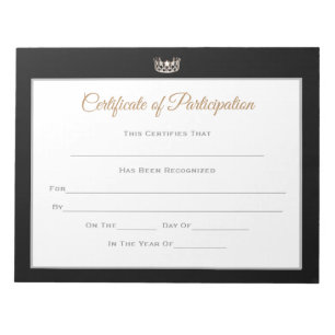 Miss USA stil Skönhetstävling Certificates-Partici Anteckningsblock