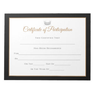 Miss USA stil Skönhetstävling Certificates-Partici Anteckningsblock