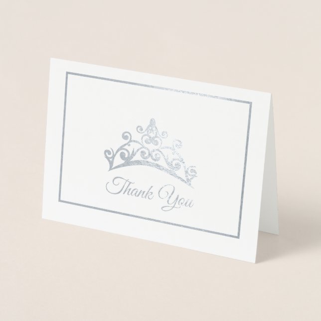 Miss USA stil Skönhetstävling Silver Foil Tiara Ca Folierat Kort (Framsida)