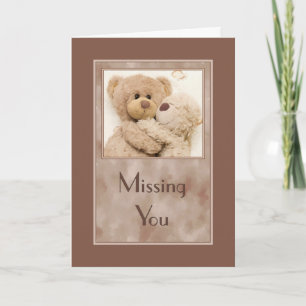 Miss You Cuddle Bears Kort