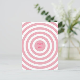MISS You - Cute Abstrakt Rosa Circles Vykort