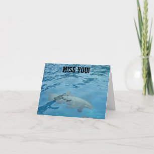 Miss You Delfin Undervattensscen Kort