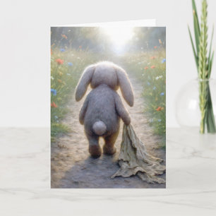 Miss You Floppy-Rabbit med en Blanket Kort