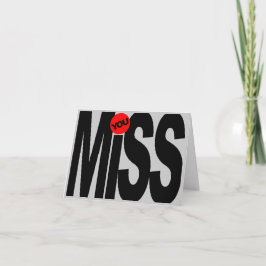 Miss You Heart Card Kort