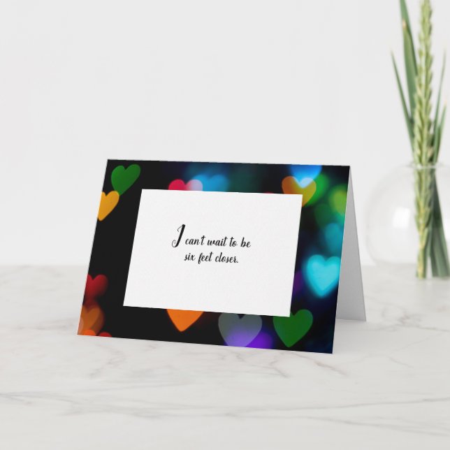 Miss You hjärta ljus Kort (Framsida)