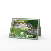 Miss You Ledsen Bird Greeting Card