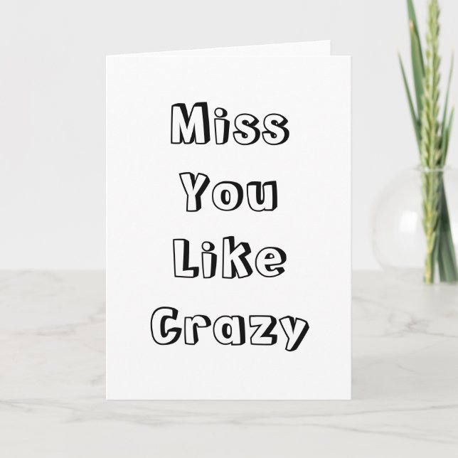 Miss you like Crazy Kort (Framsida)