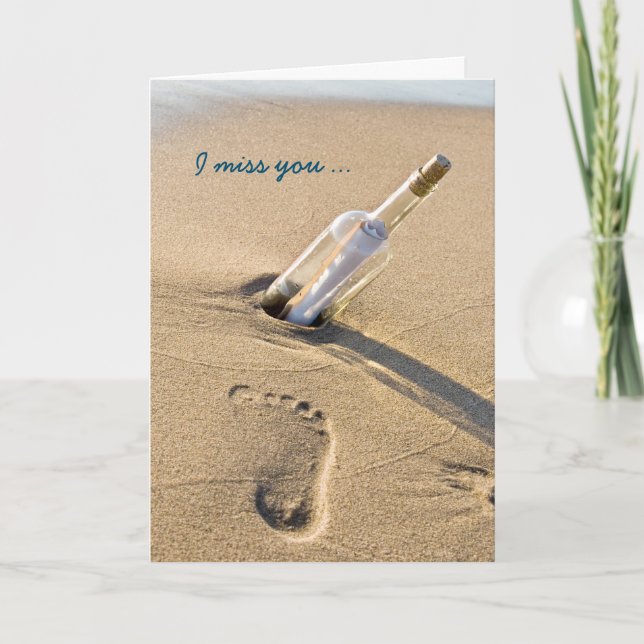 Miss You-meddelande Kort (Framsida)