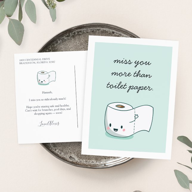 Miss You more than Toilet Papper Vykort (Skapare uppladdad)