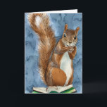 Miss You My Nutty Friend Kort<br><div class="desc">Du saknar kort för en ekorre och bok älskare. Cute-ekorren står ovanpå en hög av bokar. Styrka för författare,  poet eller författare eller för någon som kärlek ekorrar. Miss er min nötvän,  ekorrepun.</div>