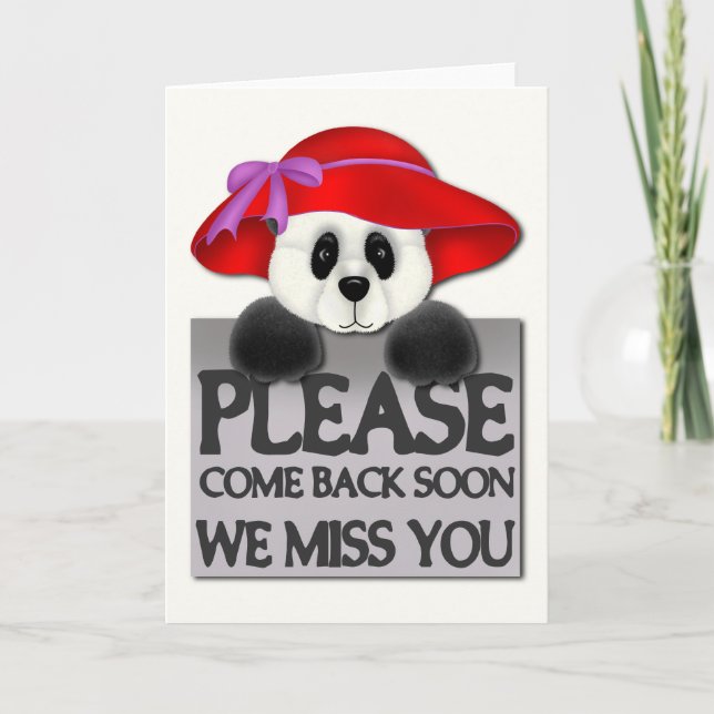 Miss You Panda Kort (Framsida)