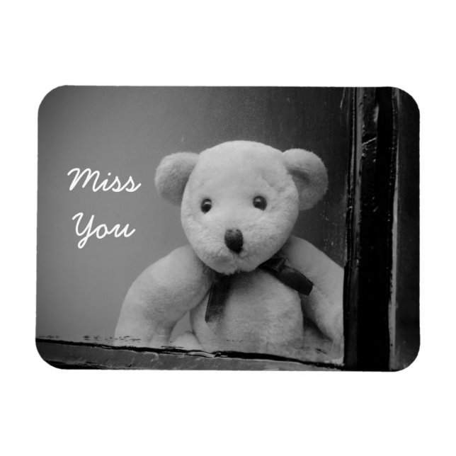 "Miss You" Photo Magnet (Horisontell)