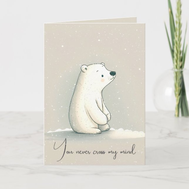 Miss You Polar Bear Kort (Framsida)