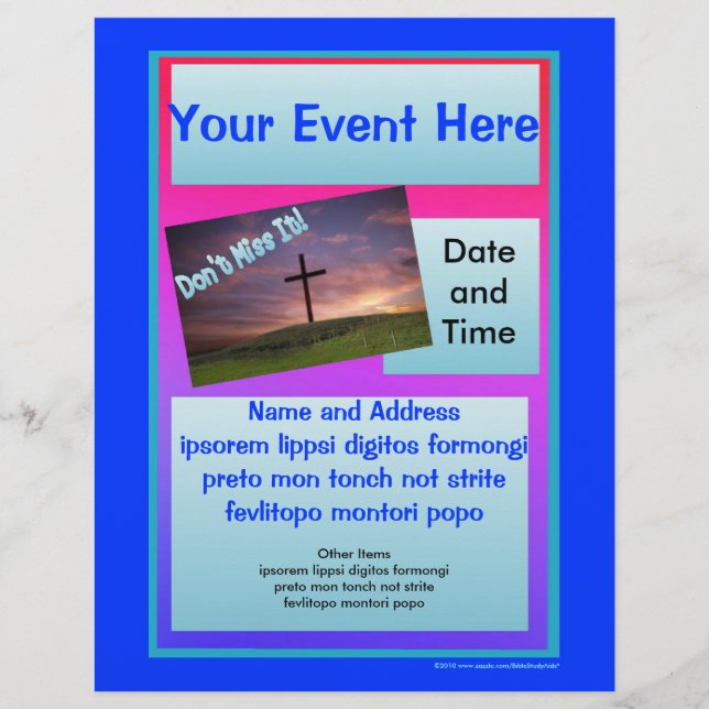 Missa det inte Flyer - Blå (Framsidan)