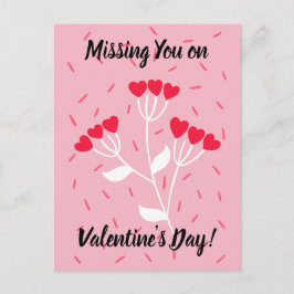 Missa dig på Alla hjärtans dag Heart Bouquet Helg Vykort