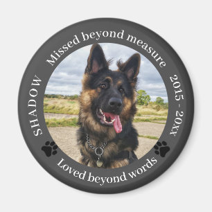 Missat utöver måttet Pet Photo Memorial Magnet