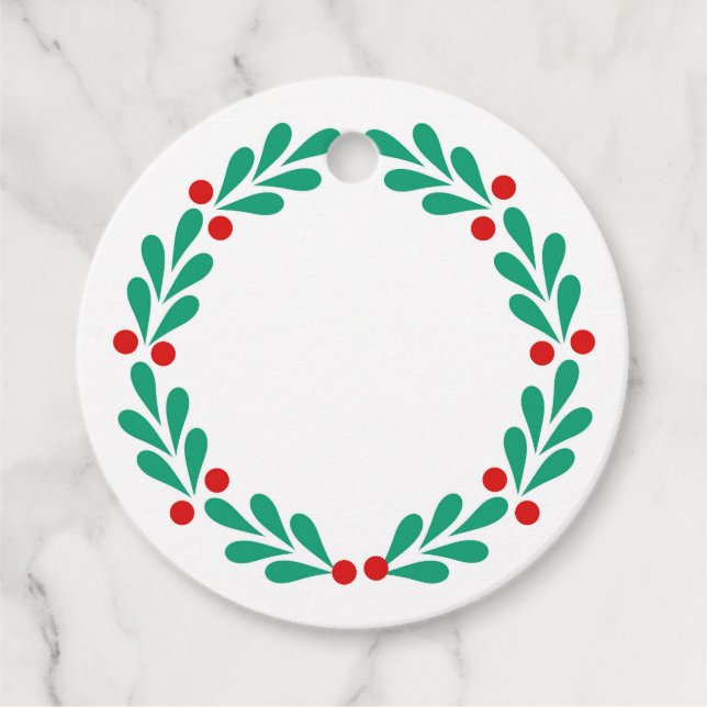 Missbruk av julkrans - favoritmärken gåvor etiketter (Framsida)