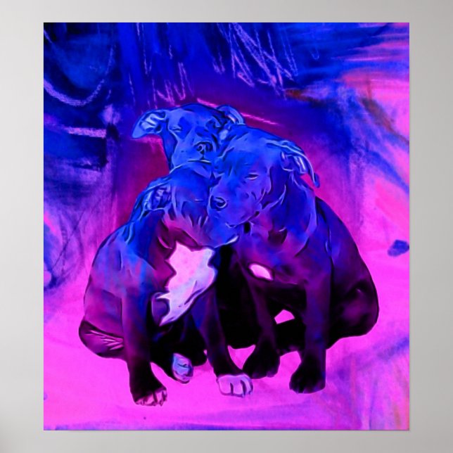 Missbruk av Pit Bull Puppy Hundar, Faith, Hope & C Poster (Framsidan)