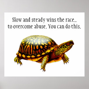 Missbruk Survivors Turtle Inspirational Poster