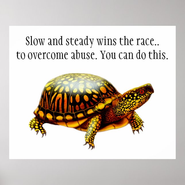 Missbruk Survivors Turtle Inspirational Poster (Framsidan)