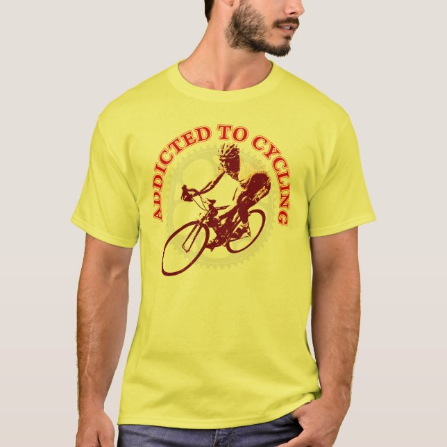 Missbrukat till att cykla enorm design tee shirt (Framsida)