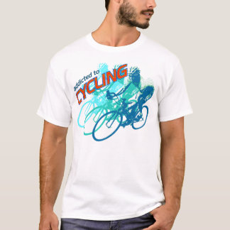 Missbrukat till att cykla kall design t-shirt