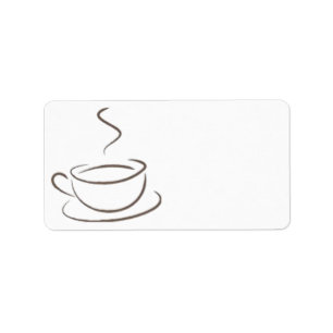 Missbrukat till kaffe adressetikett