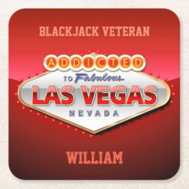 Missbrukat till Las Vegas, undertecknar roliga Underlägg Papper Kvadrat