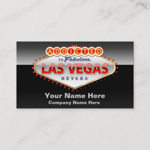 Missbrukat till Las Vegas, undertecknar roliga Visitkort
