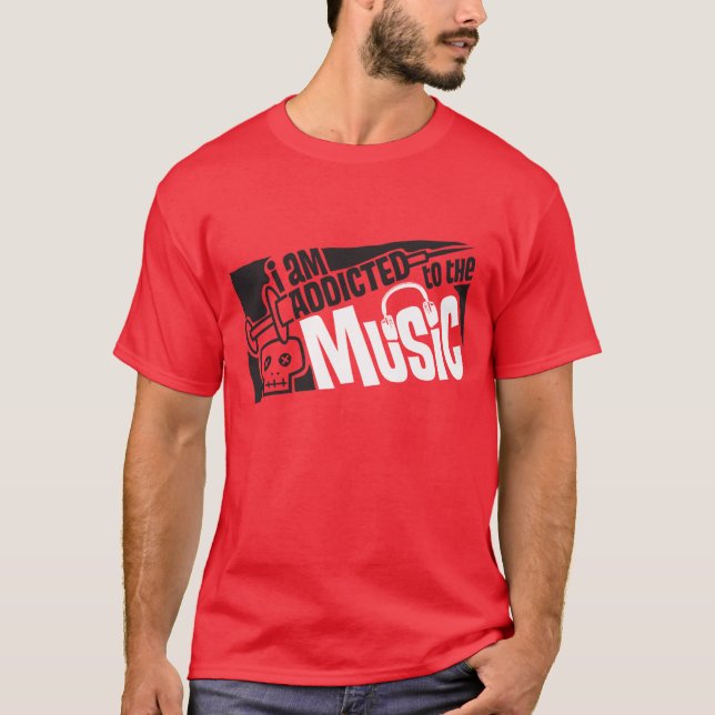 missbrukat till musiken tee shirt (Framsida)