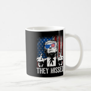 Missed Donald Trump Shot Trump 2024 US American Fl Kaffemugg