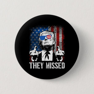 Missed Donald Trump Shot Trump 2024 US American Fl Knapp