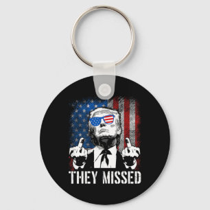 Missed Donald Trump Shot Trump 2024 US American Fl Nyckelring