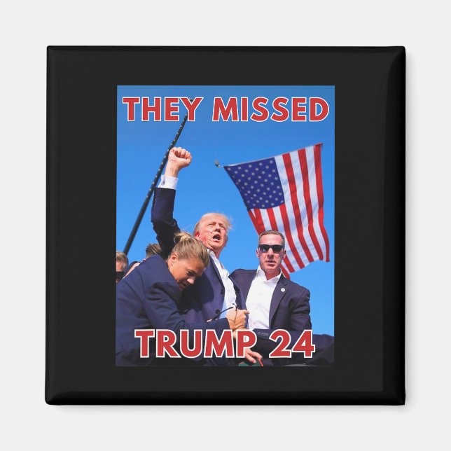 Missed Trump 2024 - Patriotic Policy Maga Magnet (Framsidan)