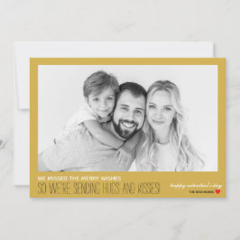 Missed Wishes Hugs & Kisses Photo Card Julkort