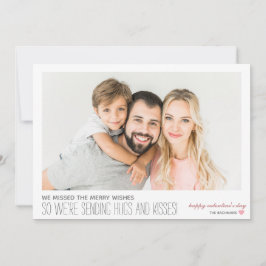 Missed Wishes Hugs & Kisses Photo Card Julkort