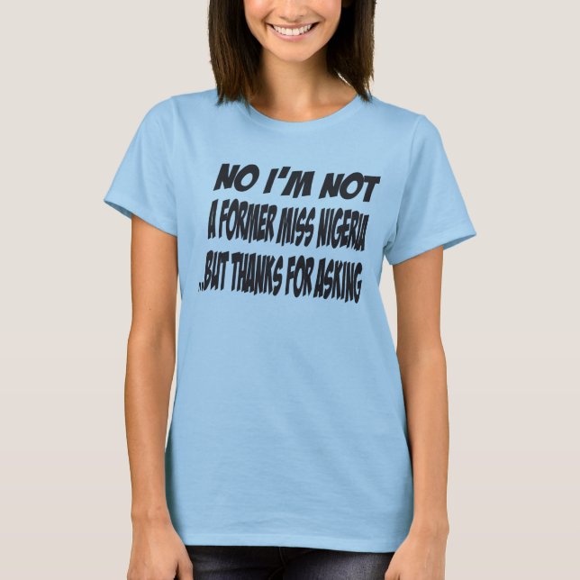 missen nigeria kopierar tee shirt (Framsida)