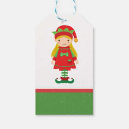Misses Elf and Polkagrisars Gift Bag Presentetikett