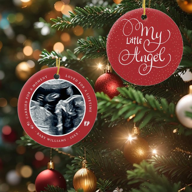 Missfall/Baby förlorad jultomte Julgransprydnad Keramik (Skapare uppladdad)