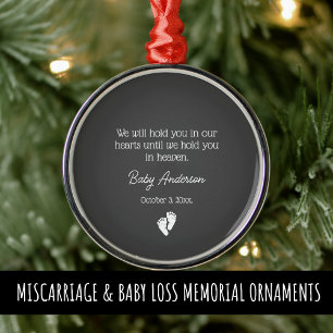 Missfall/Baby förlorad jultomte Julgransprydnad Metall