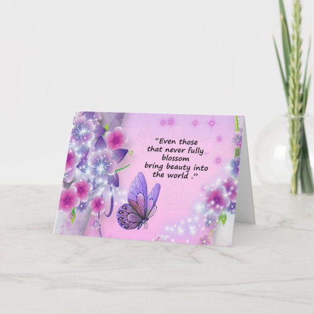 Missfall Sympathy Card/Stillborn Card Kort (Framsida)