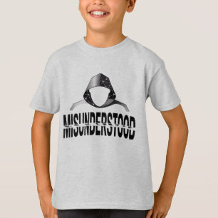 Missförstådd Glitch Hoodie Spöke T Shirt