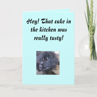 Missförstånd av födelsedagskaka kort