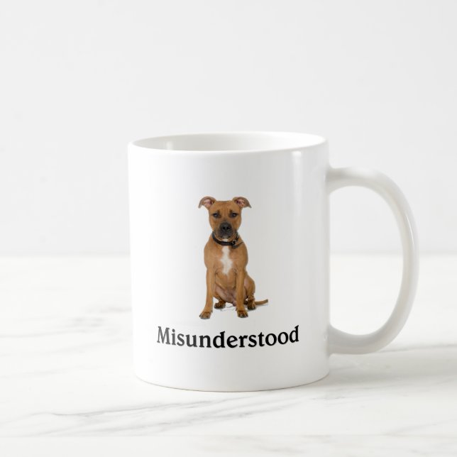 Missförstod Pitbull - Kaffemugg (Höger)