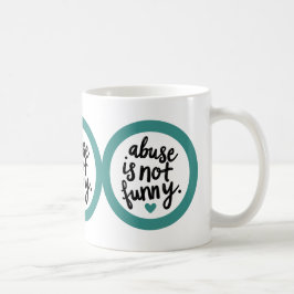 Misshandel är inte roligt kaffemugg