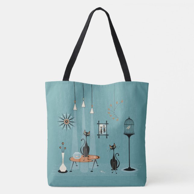 Misshuvud i mitten/rödhårig katt tygkasse (Baksida)