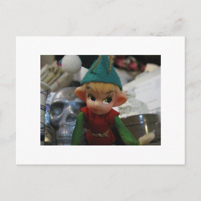 Misshuvud i syningsrummet.. vykort (Framsida)