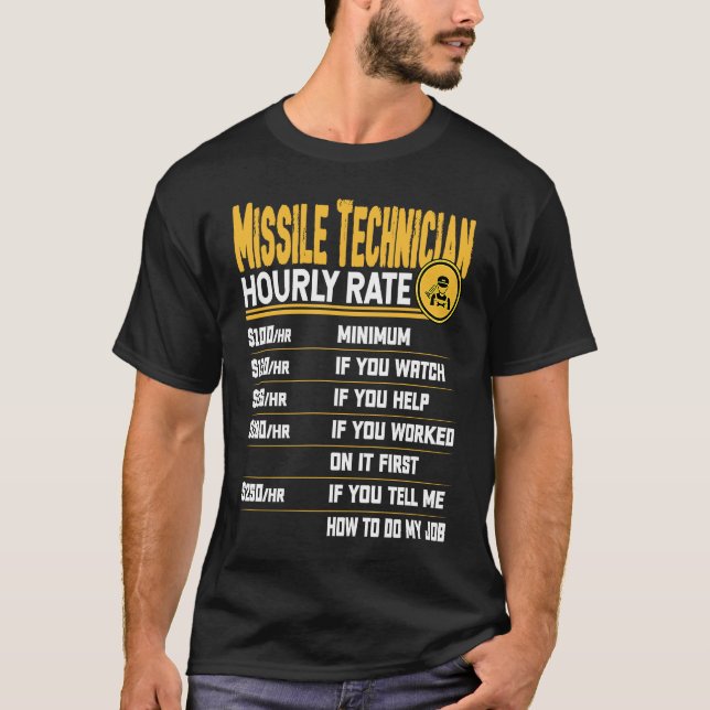 Missile Technician Timly Rate Missile Ingenjör T Shirt (Framsida)