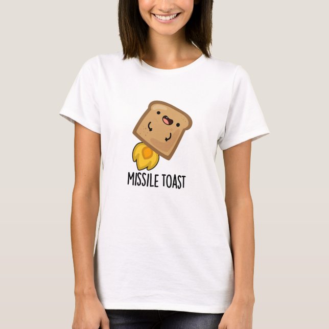 Missile Toast Funny Mistletoe Puns T Shirt (Framsida)