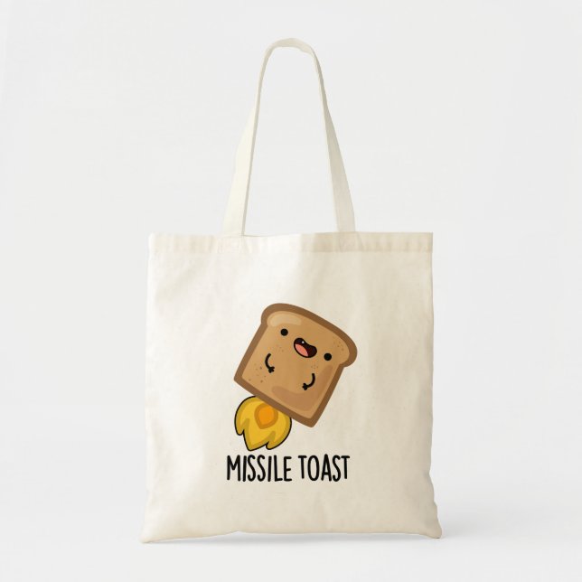 Missile Toast Funny Mistletoe Puns Tygkasse (Framsidan)